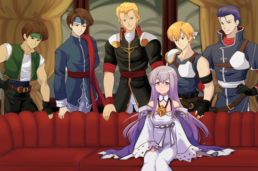 julia, iuchar, diarmuid, febail, lester, and 1 more (fire emblem and 3 more) drawn by rs40uchiha