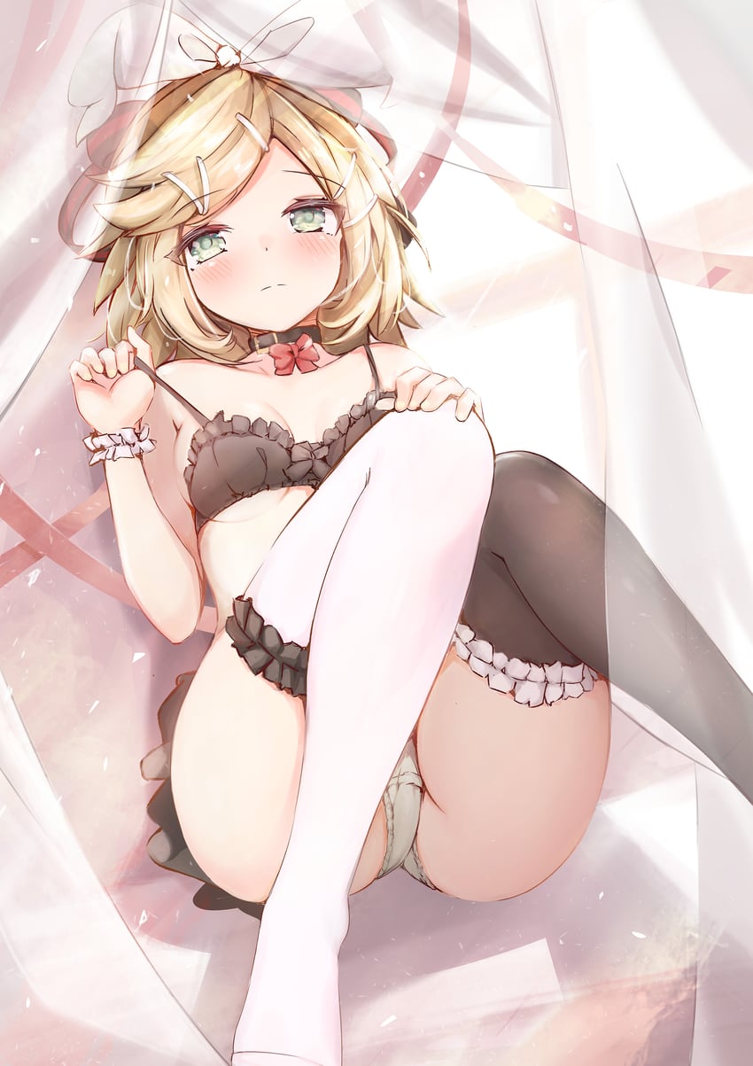 kagamine rin and 25-ji rin (vocaloid and 1 more) drawn by xiaodai_lonely