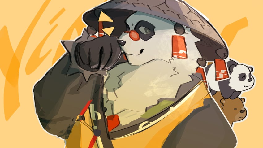 ben bigger and pan yinhu (zenless zone zero and 1 more) drawn by narpanoomy