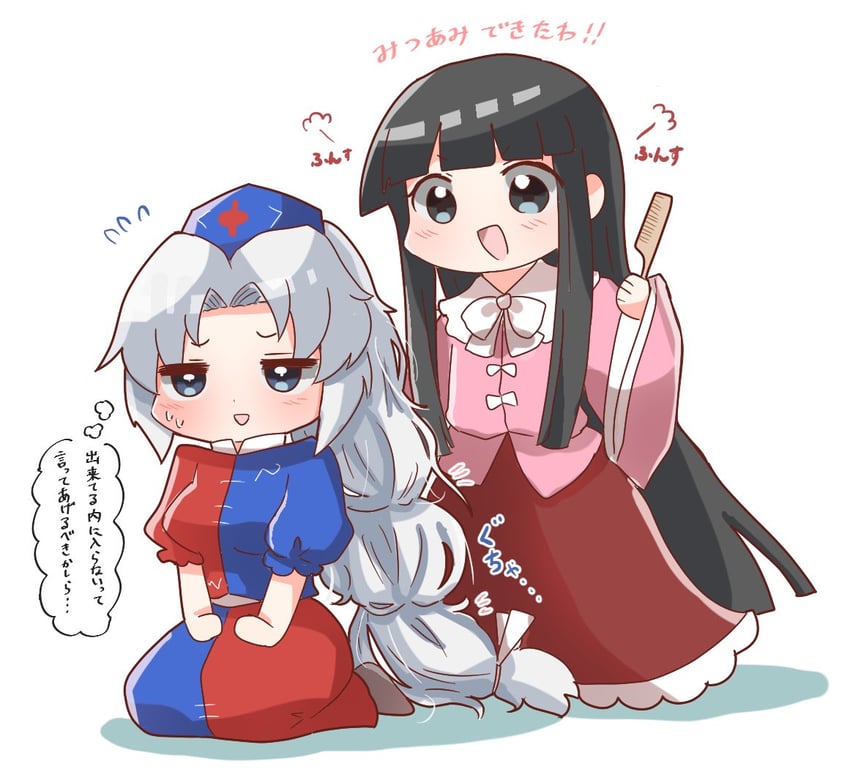 houraisan kaguya and yagokoro eirin (touhou) drawn by tanikake_yoku