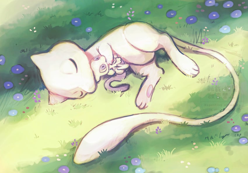 mew (pokemon) drawn by toneko