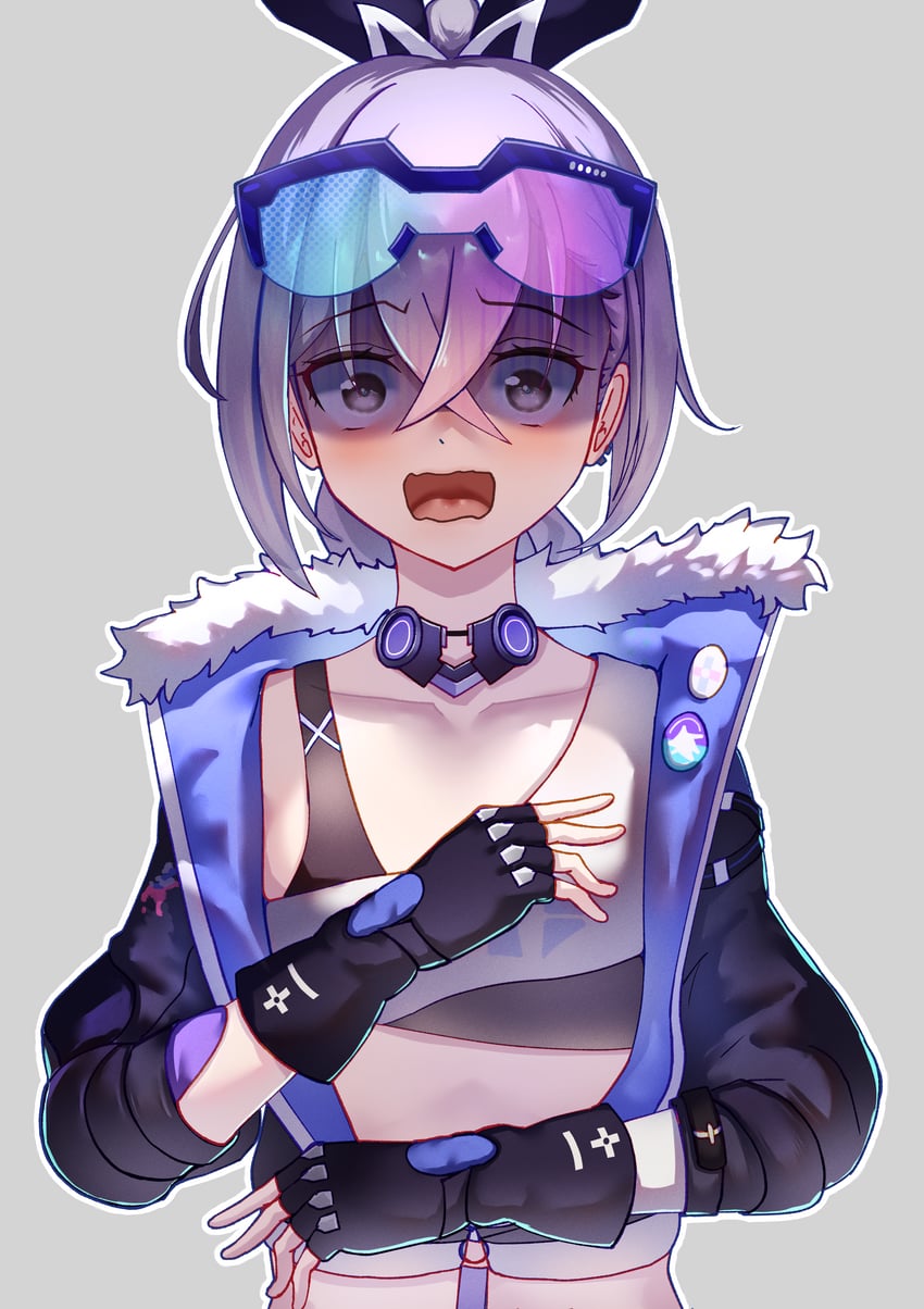 silver wolf (honkai and 1 more) drawn by memeiradesuyo