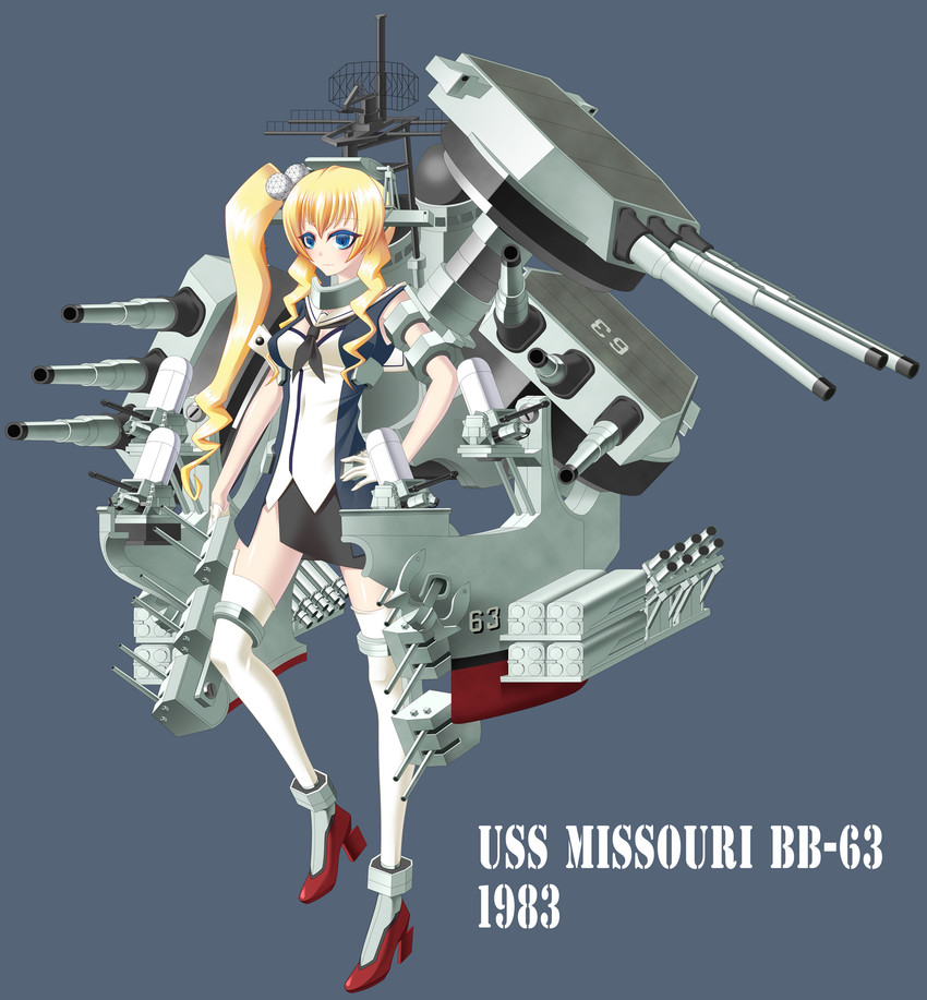 uss missouri (original and 1 more) drawn by kinoshita_tsuyuki