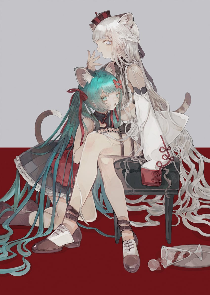 vitte and chino (kamitsubaki studio and 2 more) drawn by nekosuke_(oxo)