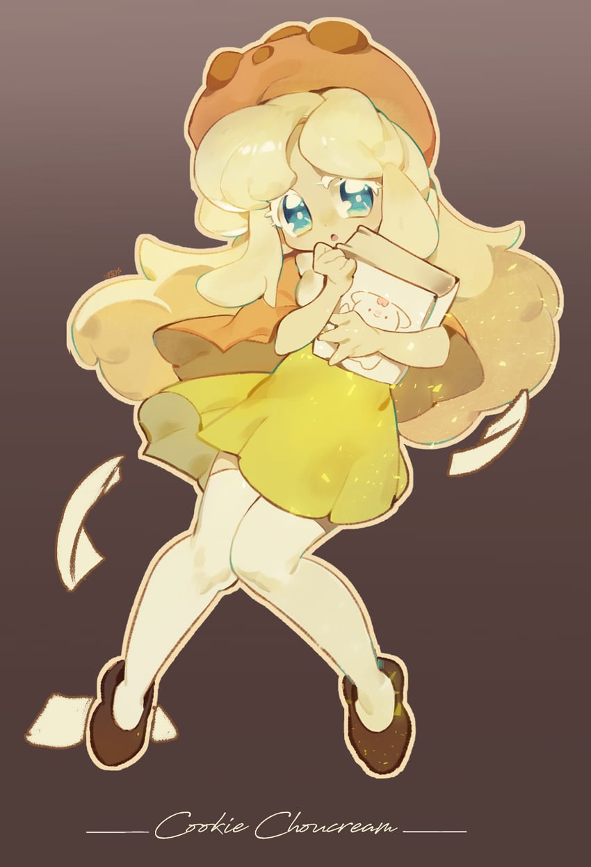 cream puff cookie (cookie run) drawn by chou_ji_yun