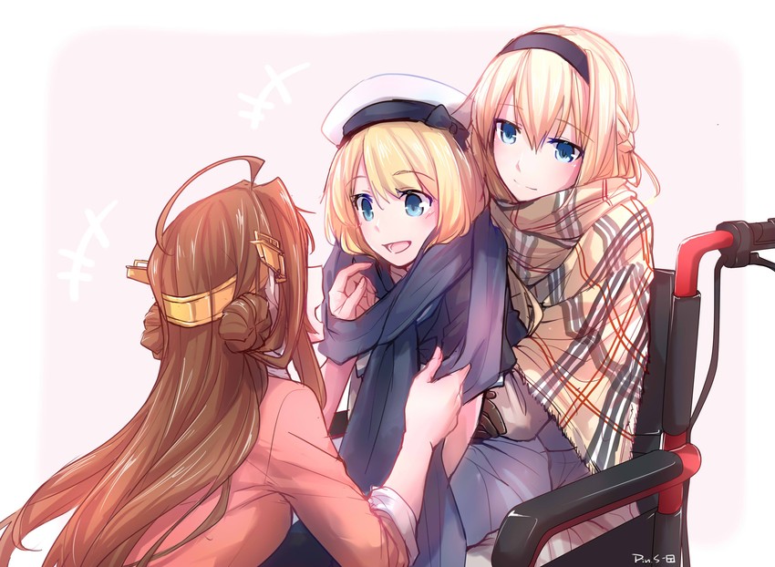 kongou, warspite, and jervis (kantai collection) drawn by pin.s