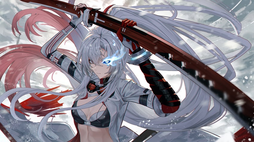 alpha and alpha: crimson weave (punishing: gray raven) drawn by jineg