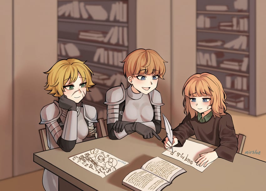 d'arce, the girl, and jeanne (fear & hunger and 1 more) drawn by sakimitsloe