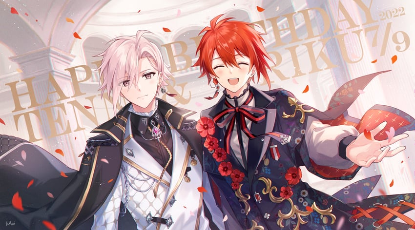 nanase riku and kujou tenn (idolish7) drawn by ima_(luce365)