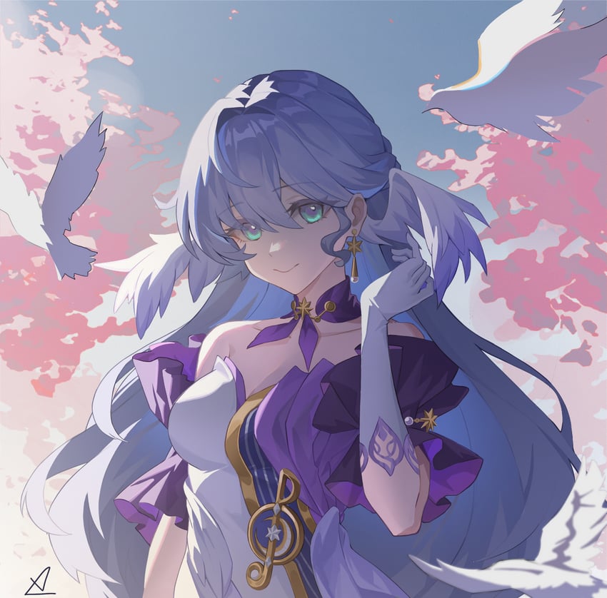 robin (honkai and 1 more) drawn by urahara_(linurahara)