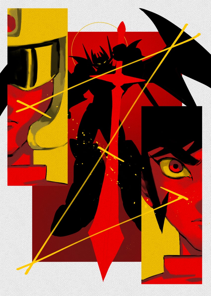 kabuto kouji and mazinkaiser (mazinger and 1 more) drawn by aayes19