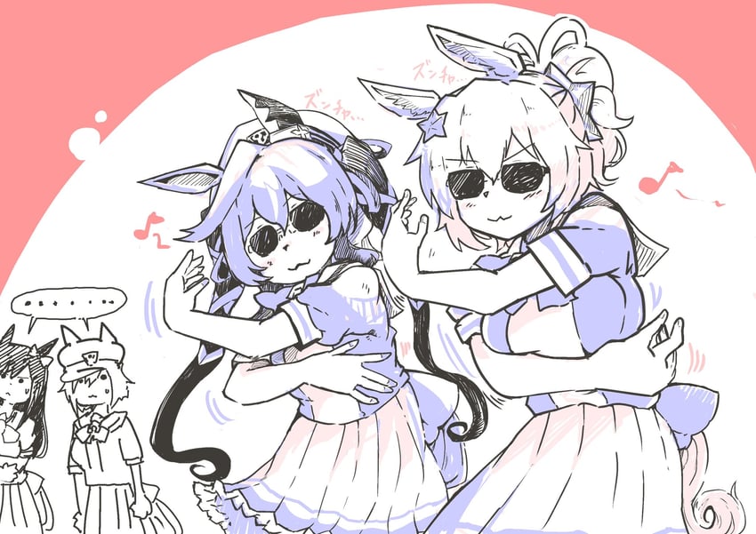 cheval grand, mejiro dober, vivlos, and taiki shuttle (umamusume and 2 more) drawn by wingo_(wingo809361131)