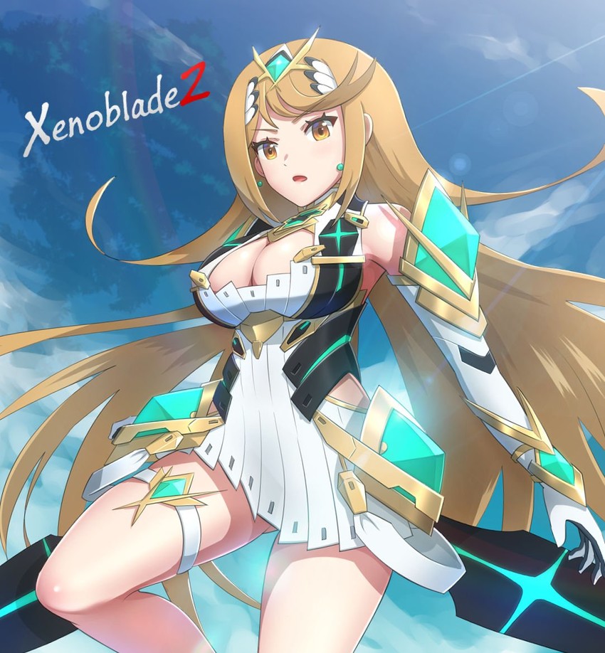 mythra (xenoblade chronicles and 1 more) drawn by gonzarez