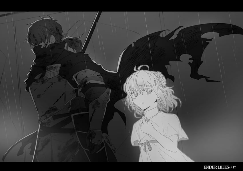 hector, lily, umbral knight, and paris (fate and 2 more) drawn by mogula71