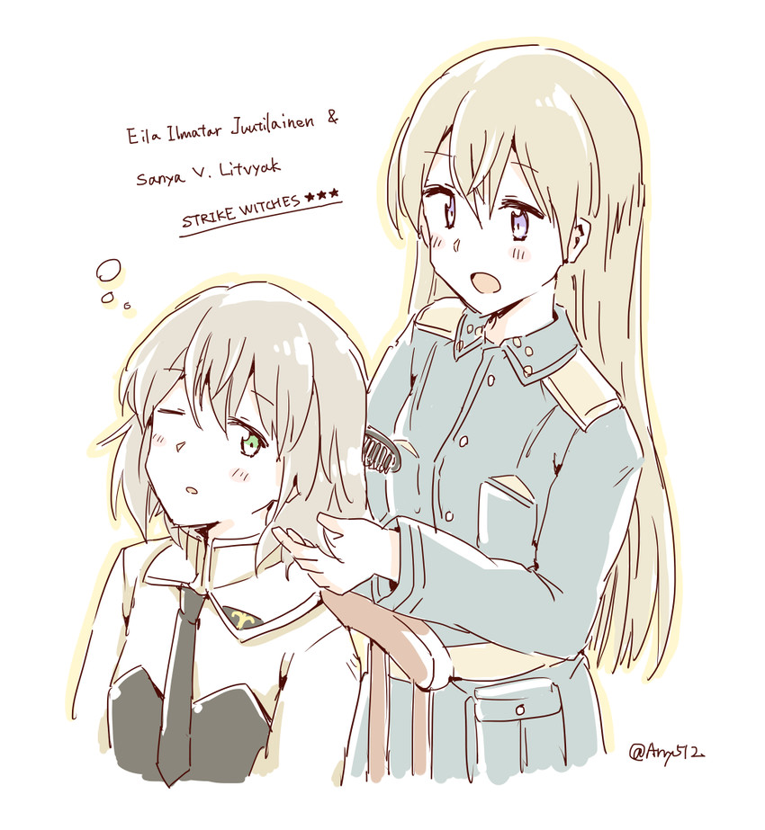 sanya v. litvyak and eila ilmatar juutilainen (world witches series and 1 more) drawn by any_(lucky_denver_mint)