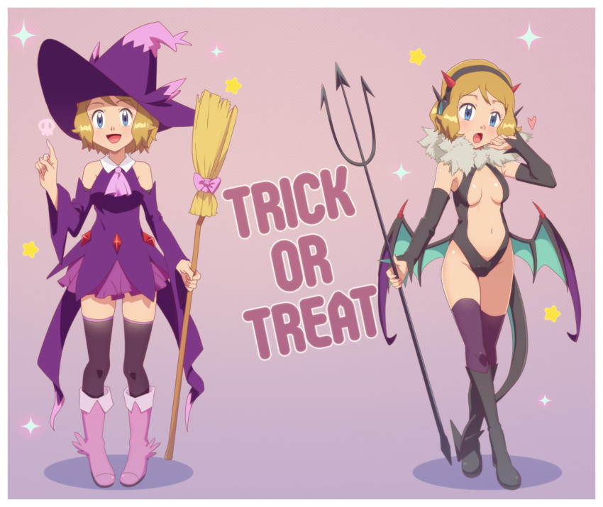 serena, mismagius, and noivern (pokemon and 1 more) drawn by gazing_eye