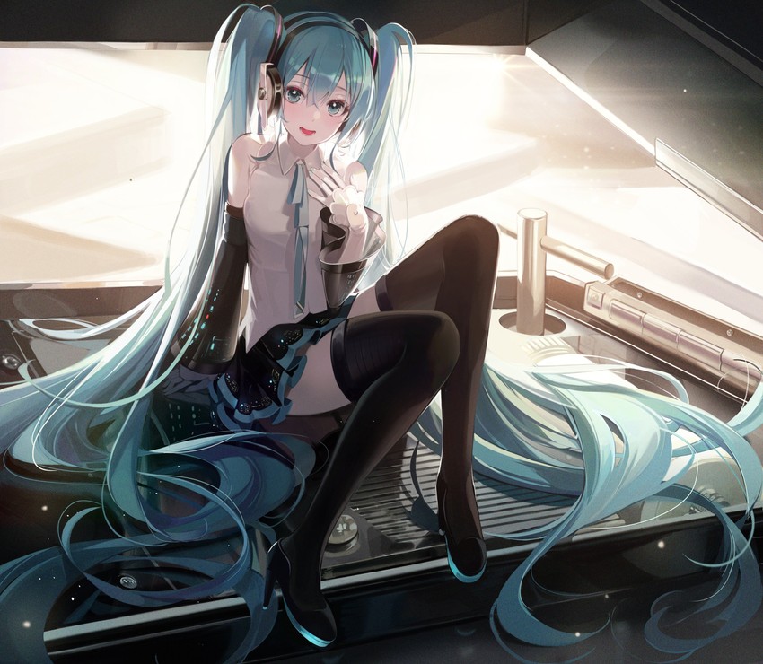 hatsune miku (vocaloid and 1 more) drawn by buri_(retty9349)