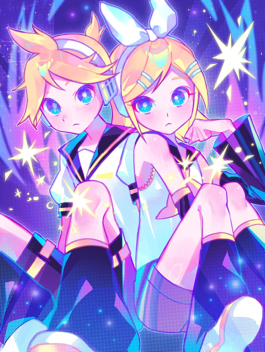 kagamine rin and kagamine len (vocaloid) drawn by iro_(mywife_sunny)