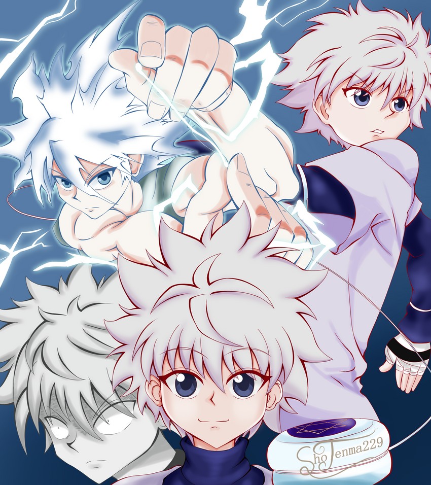 killua zoldyck (hunter x hunter) drawn by shotarovt