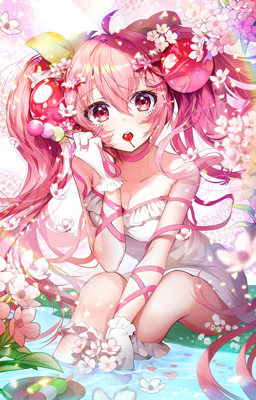 hatsune miku and sakura miku (vocaloid) drawn by apple_caramel