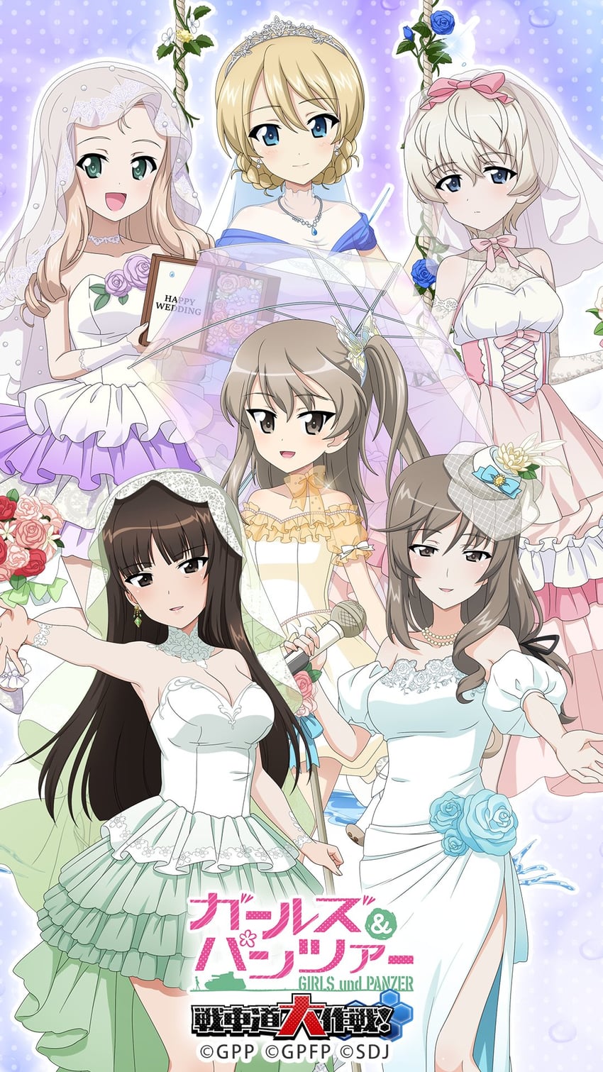 darjeeling, shimada arisu, nishizumi shiho, marie, shimada chiyo, and 1 more (girls und panzer and 1 more)