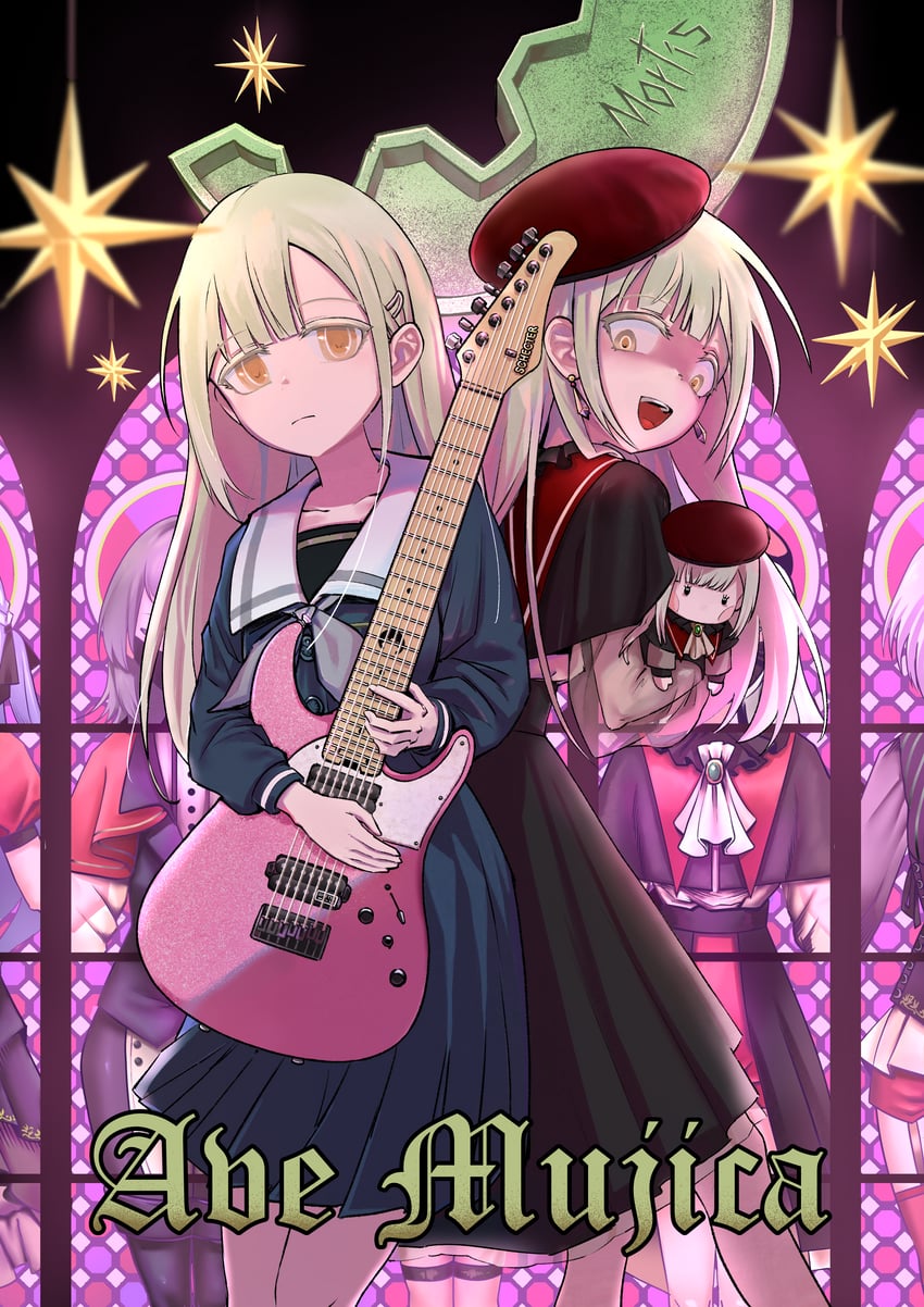 togawa sakiko, wakaba mutsumi, yahata umiri, misumi uika, mortis, and 5 more (bang dream! and 1 more) drawn by rorikoh