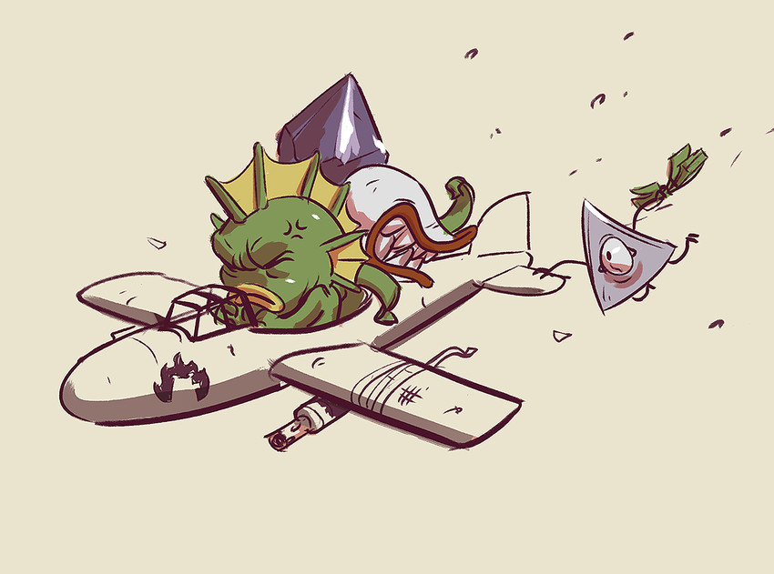 fish, yung venuz, crystal, and plant (nuclear throne and 2 more) drawn by justin_oaksford