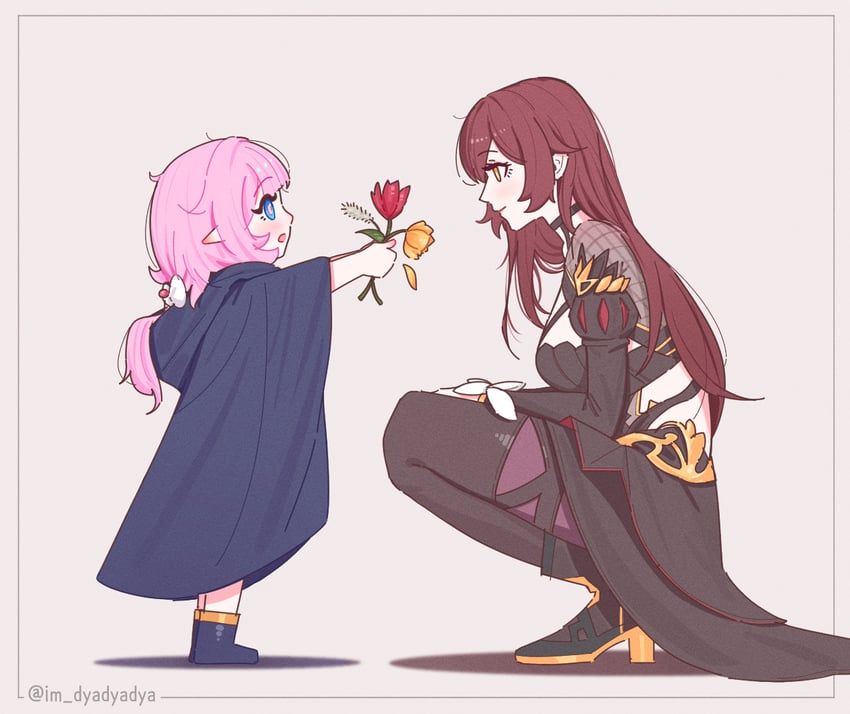 elysia and eden (honkai and 1 more) drawn by dyadyadya