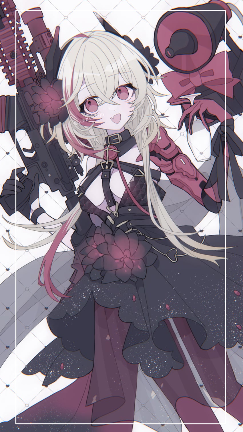 banana and m4 sopmod ii (girls' frontline) drawn by yakitori_egg