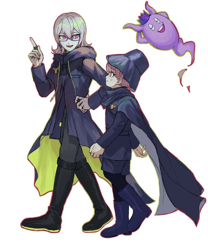 yuma kokohead, shinigami, and halara nightmare (master detective archives: rain code) drawn by nasubinonono