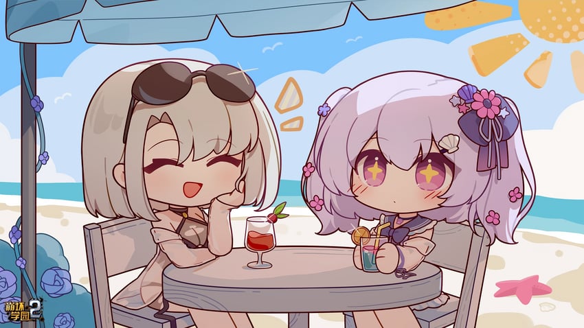 elivagar and inori (honkai and 1 more) drawn by eta