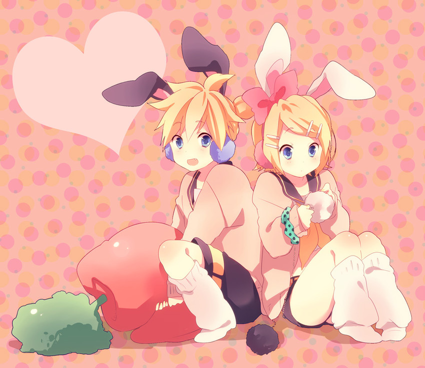 kagamine rin and kagamine len (vocaloid) drawn by ousaka_nozomi