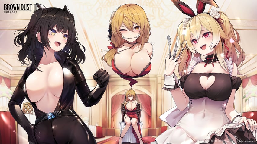 scheherazade, liatris, and elise (brown dust and 1 more) drawn by ddangbi