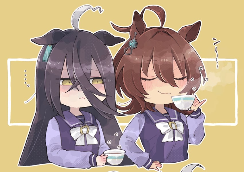 agnes tachyon and manhattan cafe (umamusume) drawn by yagamin_(ygmn01)