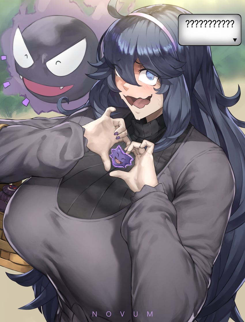hex maniac, gengar, gastly, and haunter (pokemon and 1 more) drawn by novum