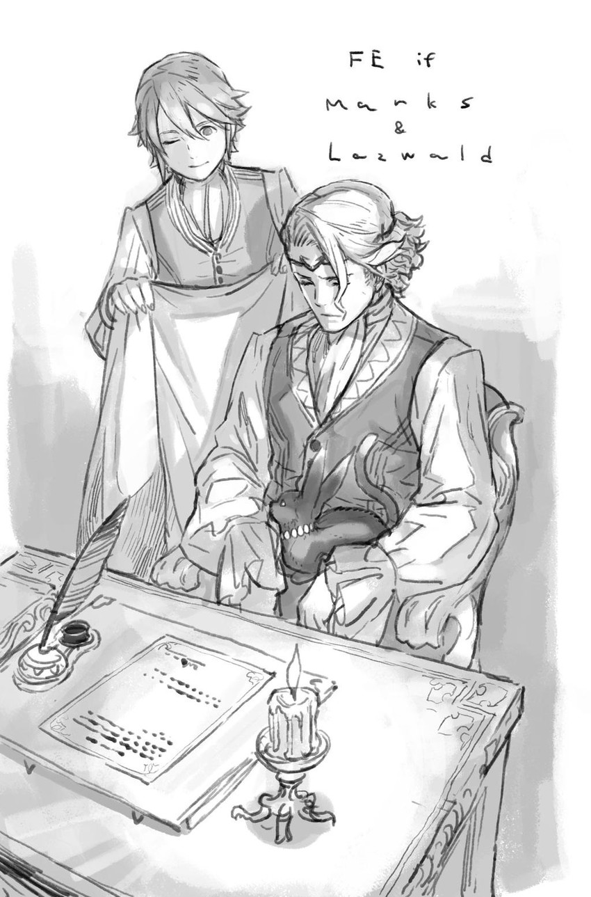 xander and laslow (fire emblem and 1 more) drawn by kozaki_yuusuke
