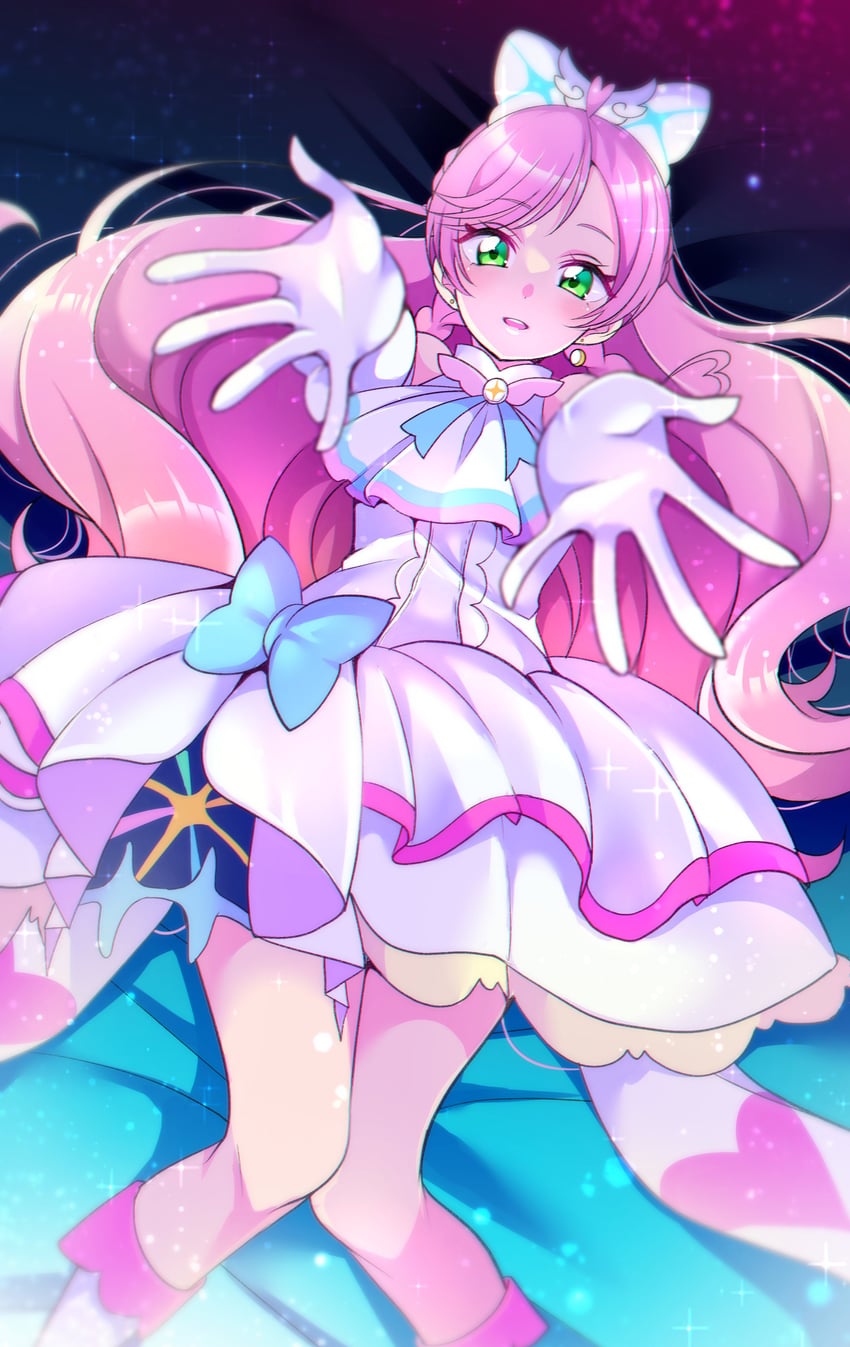 nijigaoka mashiro and cure prism (precure and 1 more) drawn by mitsuki_tayura