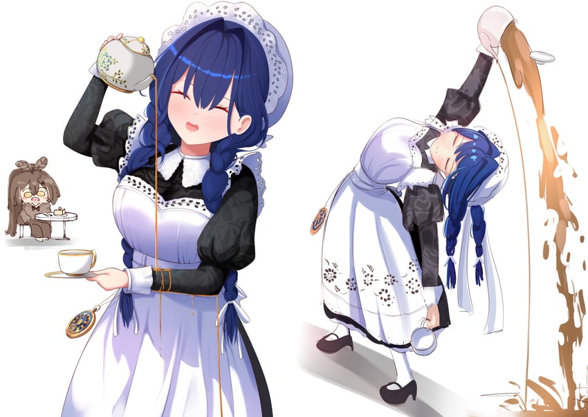 ouro kronii and nanashi mumei (hololive and 1 more) drawn by yoruhanamai
