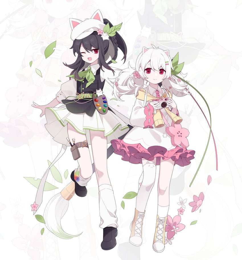 ruan miemie and miao jiujiu (bcy) drawn by bing_zizi