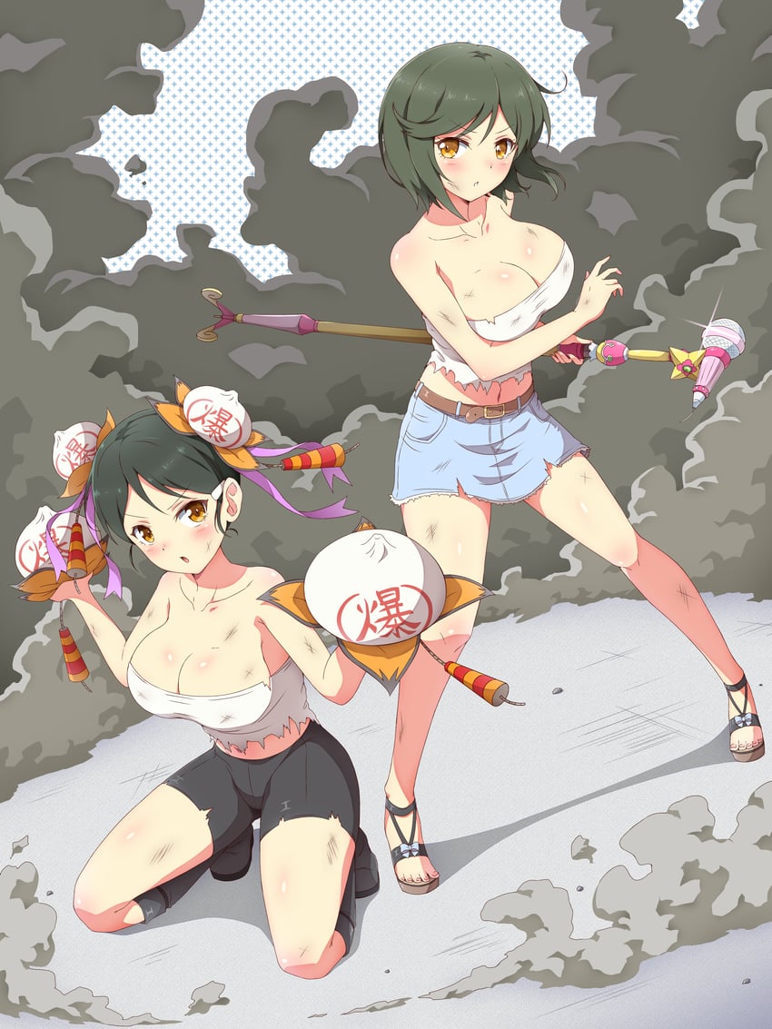 mai and meimei (senran kagura and 1 more) drawn by eggman_(ni_tamagoex)
