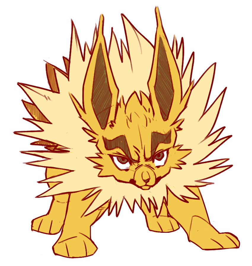 gamagoori ira and jolteon (pokemon and 1 more) drawn by azzly