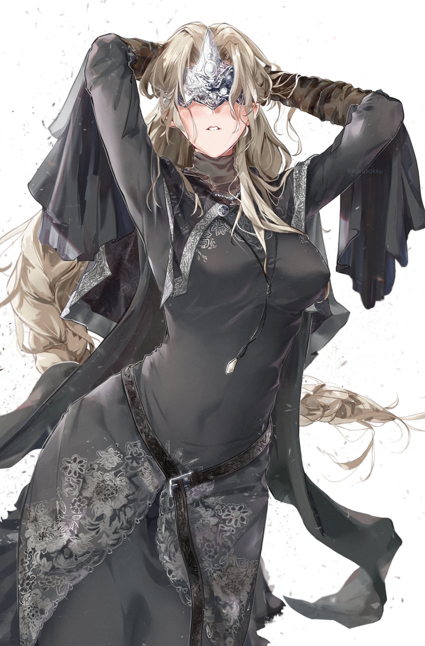 fire keeper (dark souls and 1 more) drawn by korusakku
