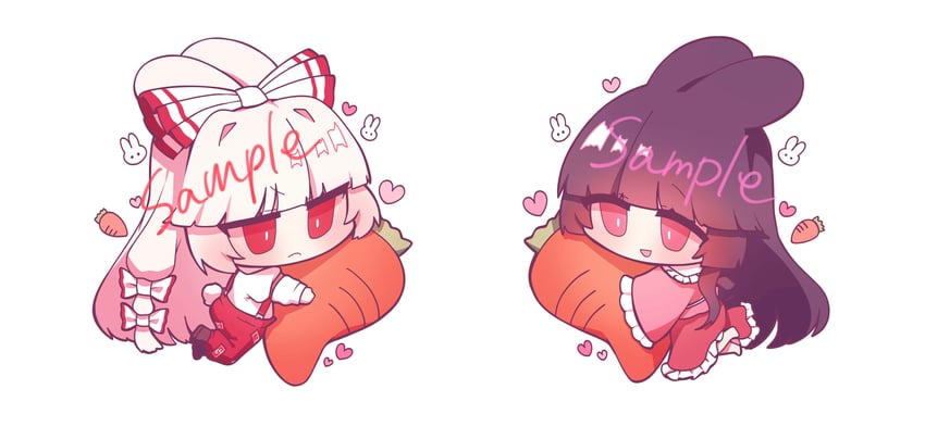 fujiwara no mokou and houraisan kaguya (touhou) drawn by somei_ooo