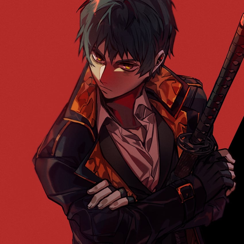 saitou hajime (fate and 1 more) drawn by zhang2011han