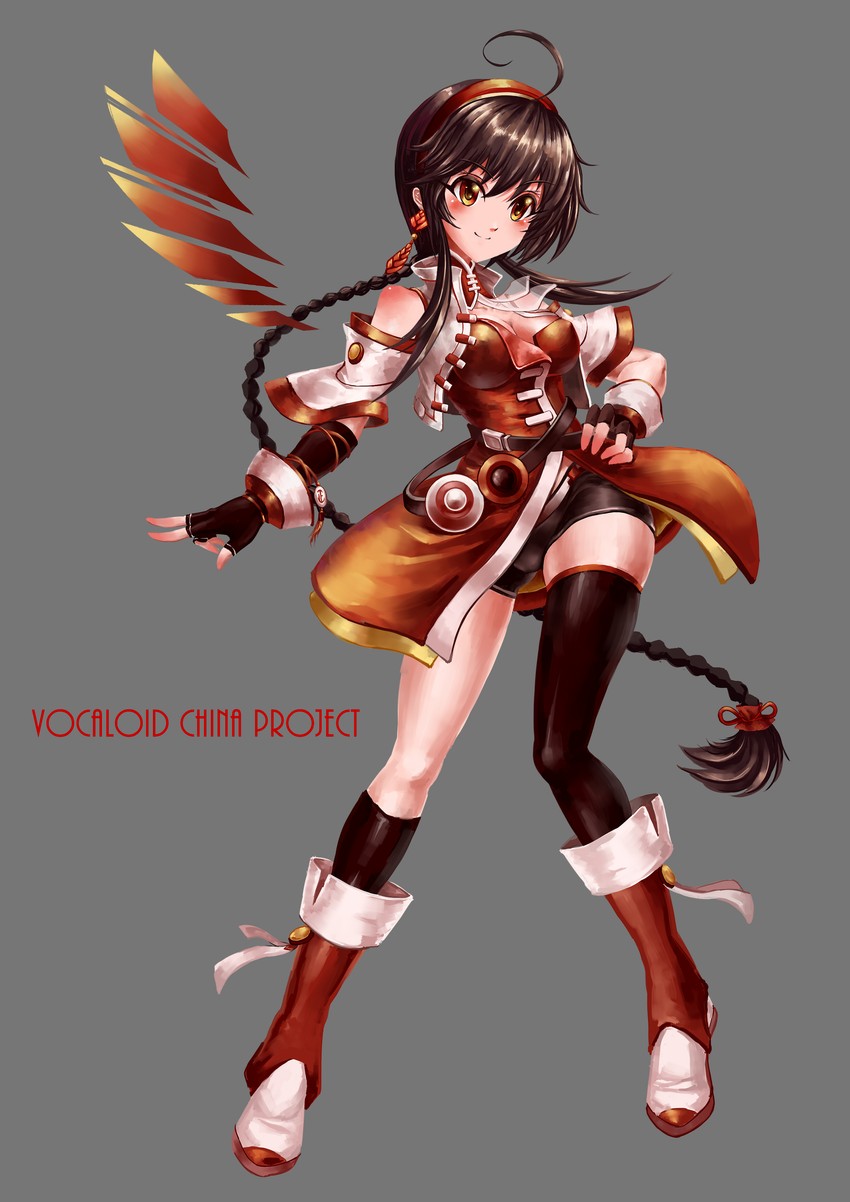 yuezheng ling and yuezheng ling v3 (vocaloid and 1 more) drawn by guolu