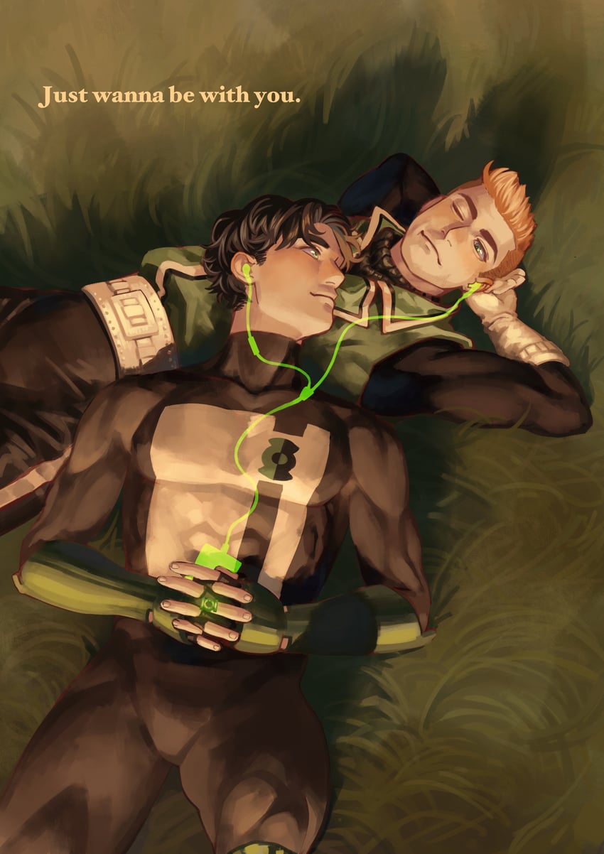 green lantern, kyle rayner, and guy gardner (dc comics and 1 more) drawn by day_dream