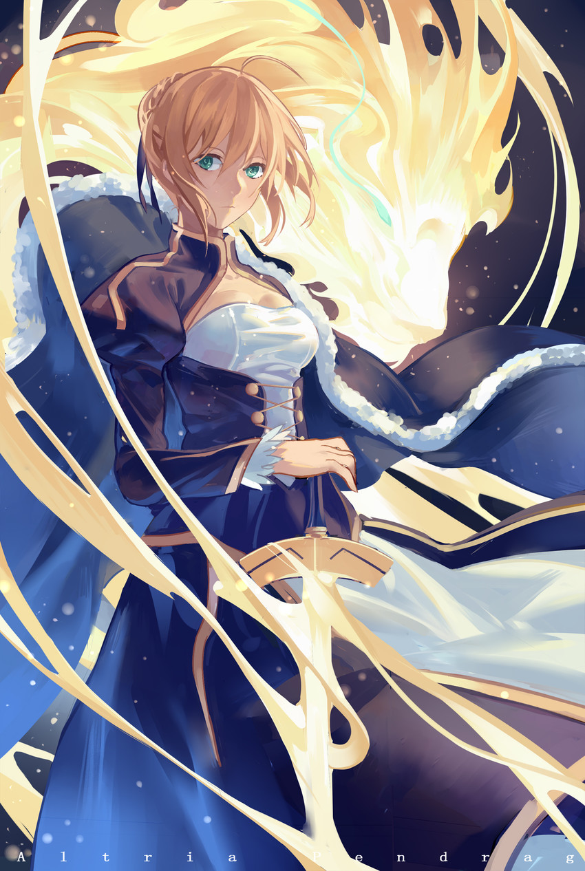 artoria pendragon and saber (fate and 1 more) drawn by norizc
