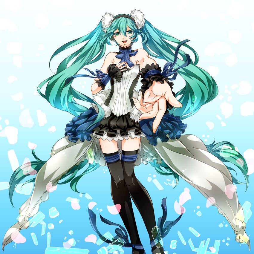 hatsune miku (vocaloid and 2 more) drawn by nagi117