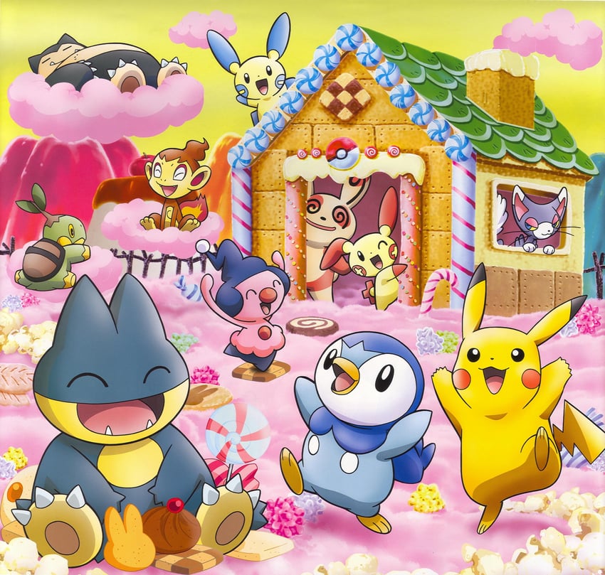 pikachu, piplup, snorlax, turtwig, minun, and 6 more (pokemon)