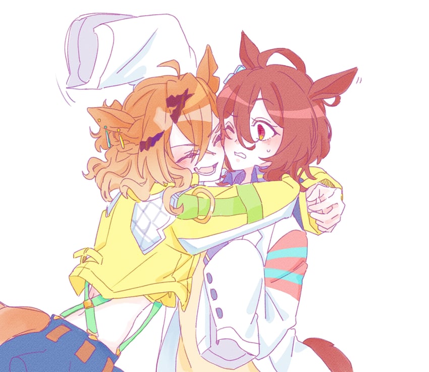agnes tachyon and jungle pocket (umamusume) drawn by seila_rei